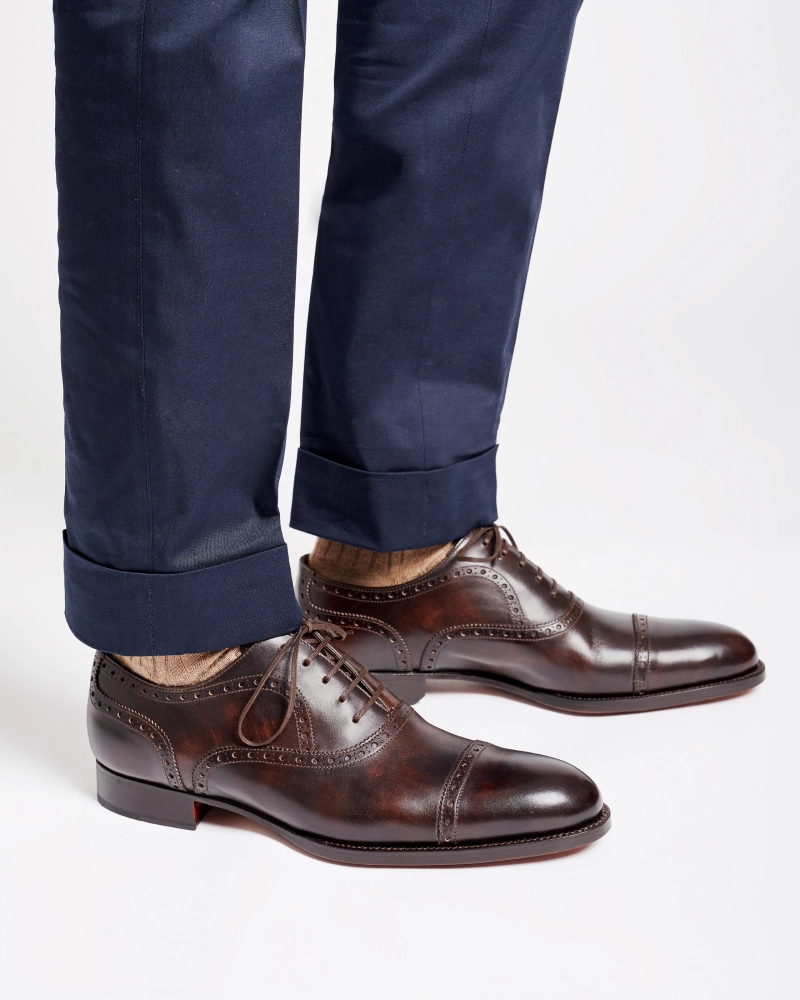 Italian Oxfords Museum Brown Brogue Oxford Shoe