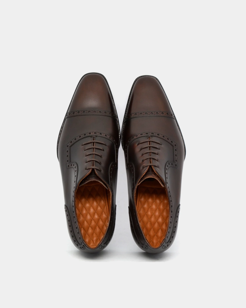 Shell Cordovan Oxfords Museum Brown Cap Toe Brogue Oxford Shoe