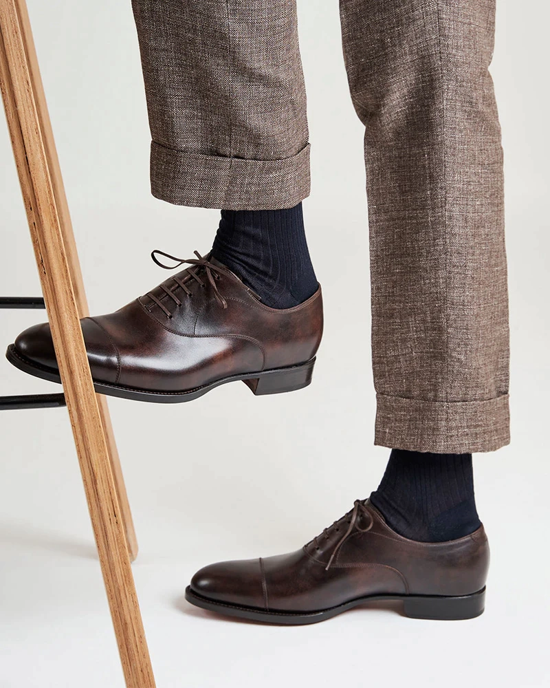 Soda Oxfords Museum Brown Cap Toe Oxford Dress Shoe