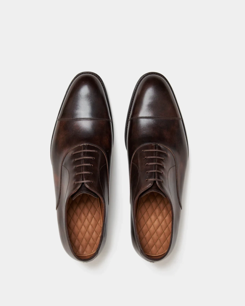 Museum Brown Cap Toe Oxford Dress Shoe Oxfords Motto