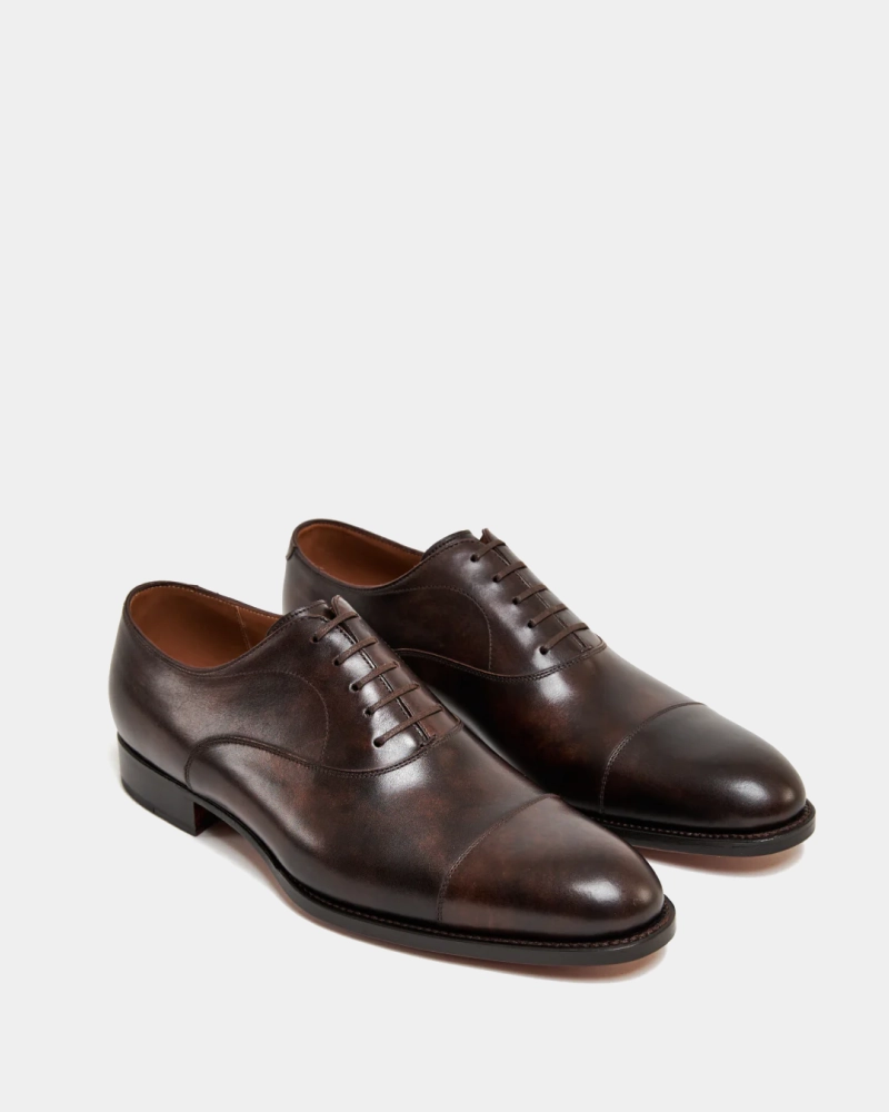 Museum Brown Cap Toe Oxford Dress Shoe Oxford Ferragamo
