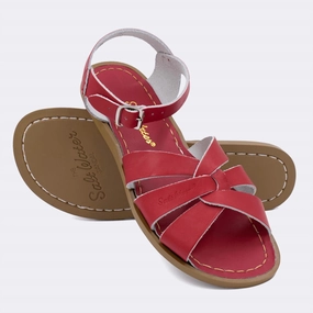 Women's Adult To Toddler Original Flat Sandals In Red Closed Toe Sandals With Arch Support