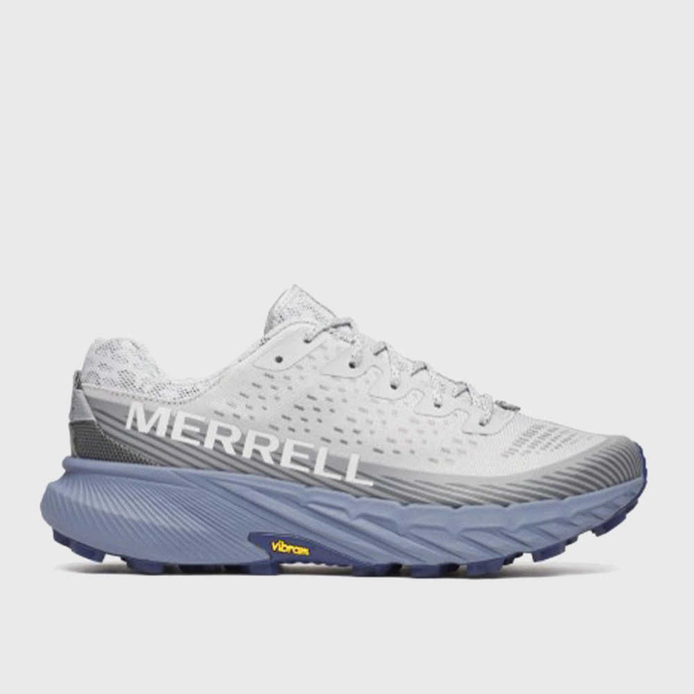 Merrell Mens Agility Peak 5 Trail Running Shoes Light Grey Running With Trail Shoes On The Road