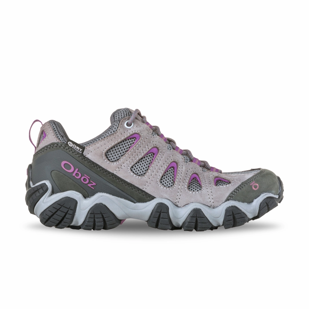 Basspro Hiking Boots Oboz Women's Sawtooth II Low Waterproof - Pewter/Violet