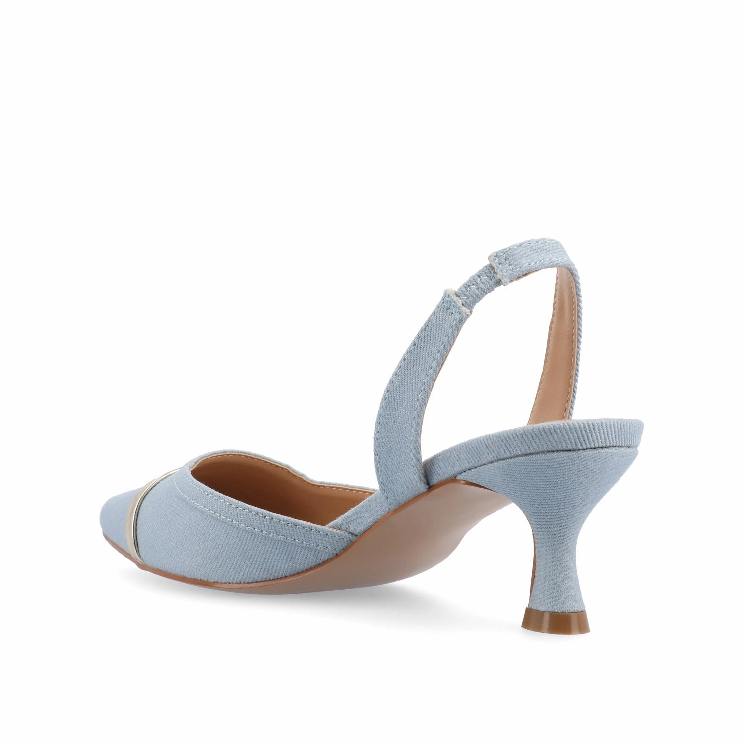 NELLIA TWEED SLINGBACK KITTEN HEELS IN WIDE High Heel Mule Sandals