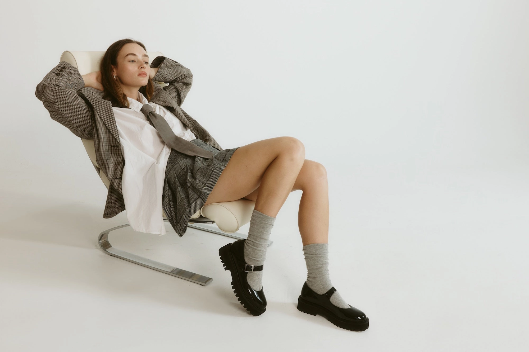 Infant Brogues Nero Chunky Mary Jane Loafers - Black Patent