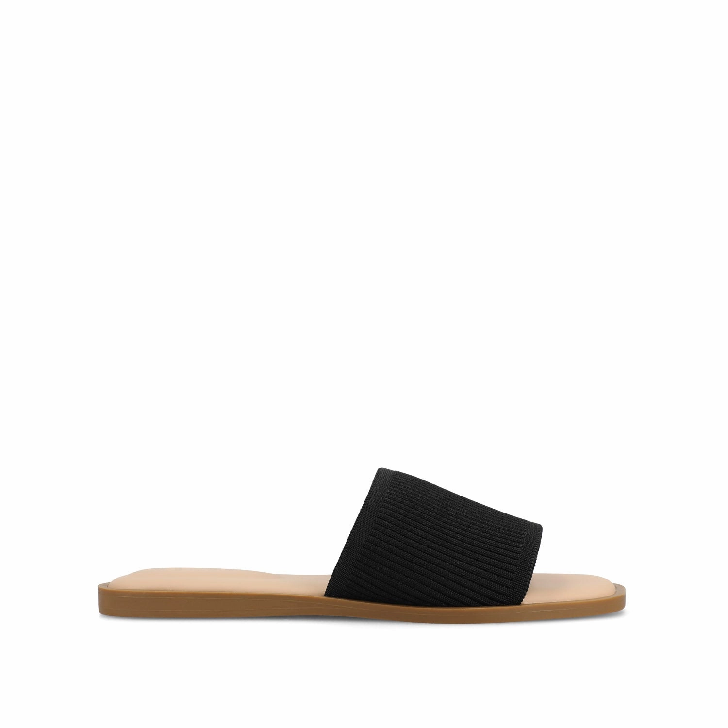 Lam Slippers PRISILLA SLIDE SANDALS IN KNIT FABRIC