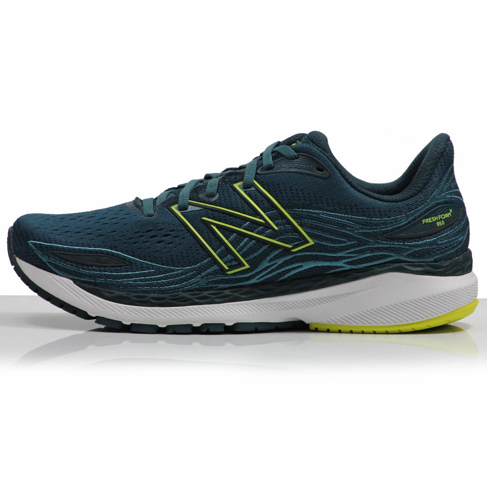 New Balance 860v12 Men's Running Shoe - Mountain Teal/Sulphur Yellow Best Running Shoes For People With Shin Splints