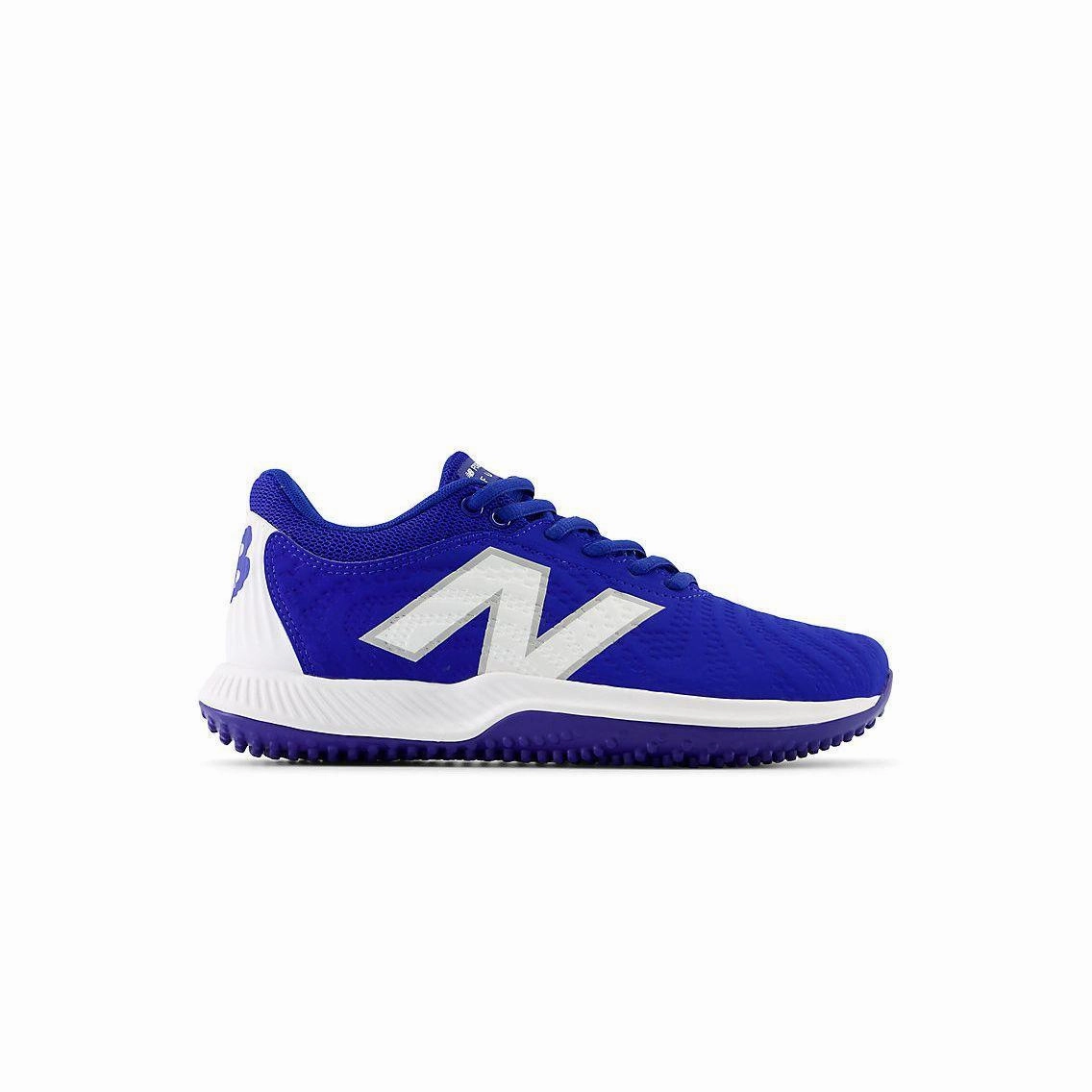 Mens White Sneakers New Balance New Balance Women's FuelCell FUSE v4 Turf Trainer Softball Shoes - Team Royal/Optic White - STFUSEB4
