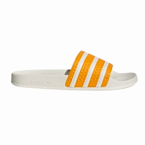 Slide In Flats Adidas Men's Adilette Slides - Team College Gold / Cloud White / Off White