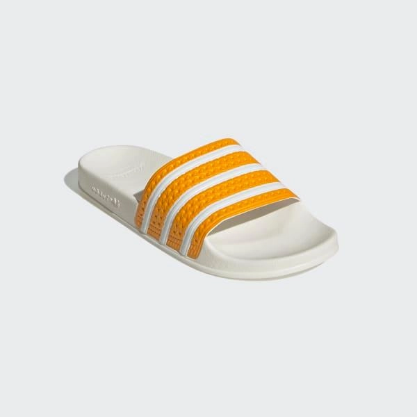Adidas Men's Adilette Slides - Team College Gold / Cloud White / Off White Micky Mouse Slippers
