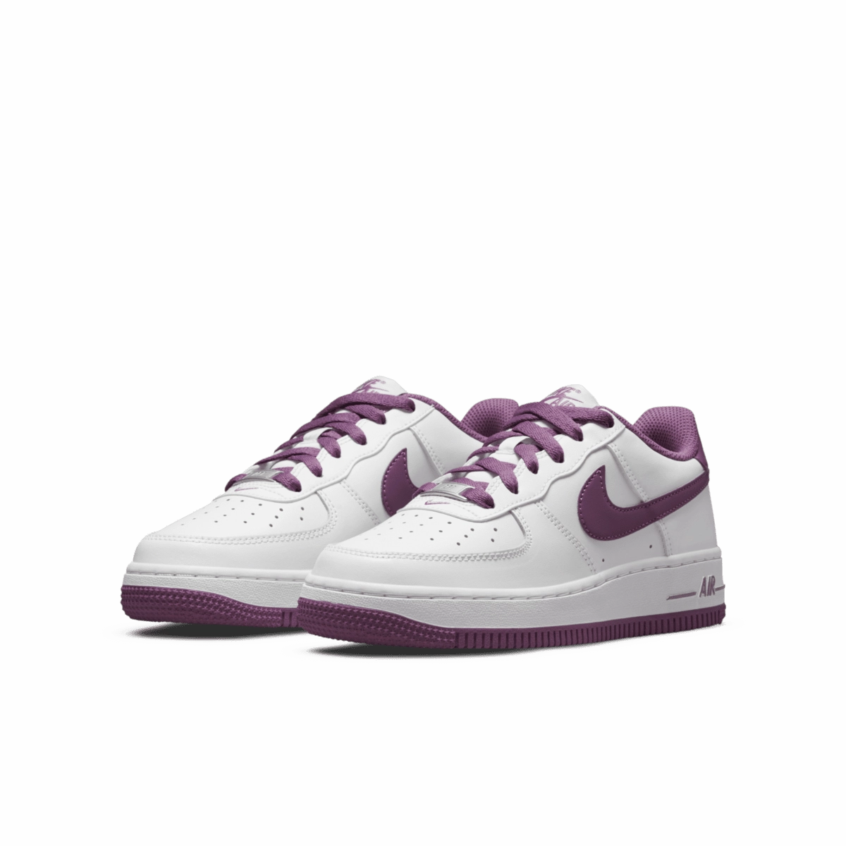 Nike Air Force 1 Low DH9600-101 Sneakers Boys White Mauve Leather Low Top Shoes Good Gym Shoes Nike
