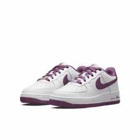 Nike Air Force 1 Low DH9600-101 Sneakers Boys White Mauve Leather Low Top Shoes Magic Nike Shoes