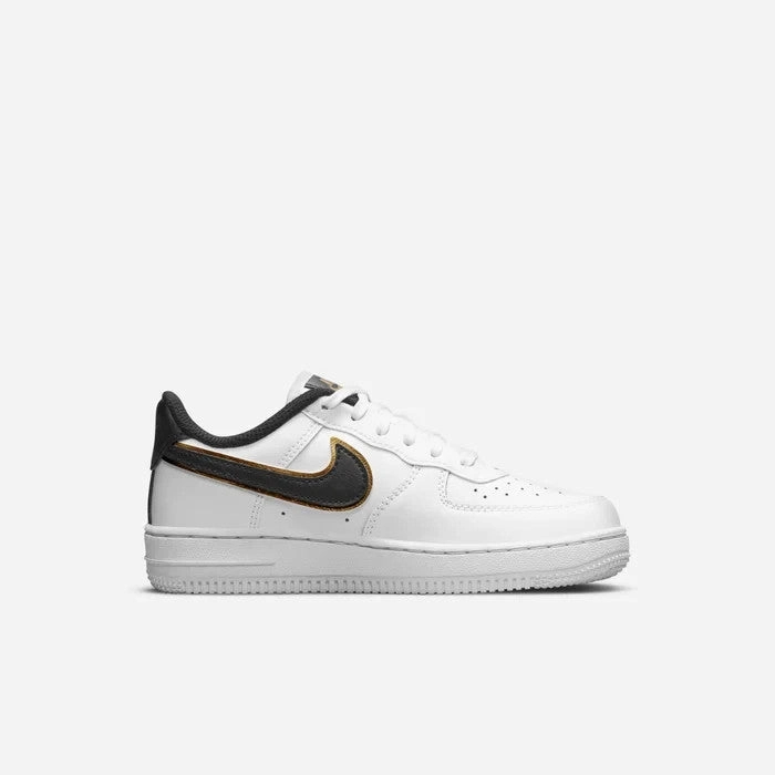 Nike Shoes Neon Orange Nike Air Force 1 LV8 DM3386-100 Sneaker Kids White Black Leather Lifestyle Shoes