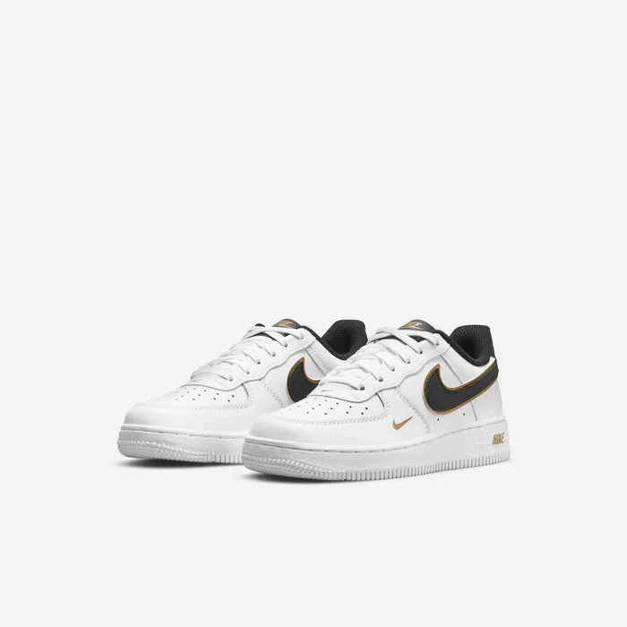 Nike Air Force One Tennis Shoes Nike Air Force 1 LV8 DM3386-100 Sneaker Kids White Black Leather Lifestyle Shoes
