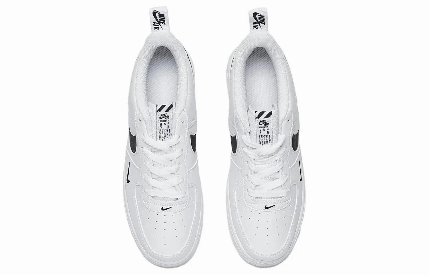 Nike Sc Running Shoe Nike Air Force 1 LV8 FV7020-100 Sneaker Kid  White Black Leather Casual Shoes