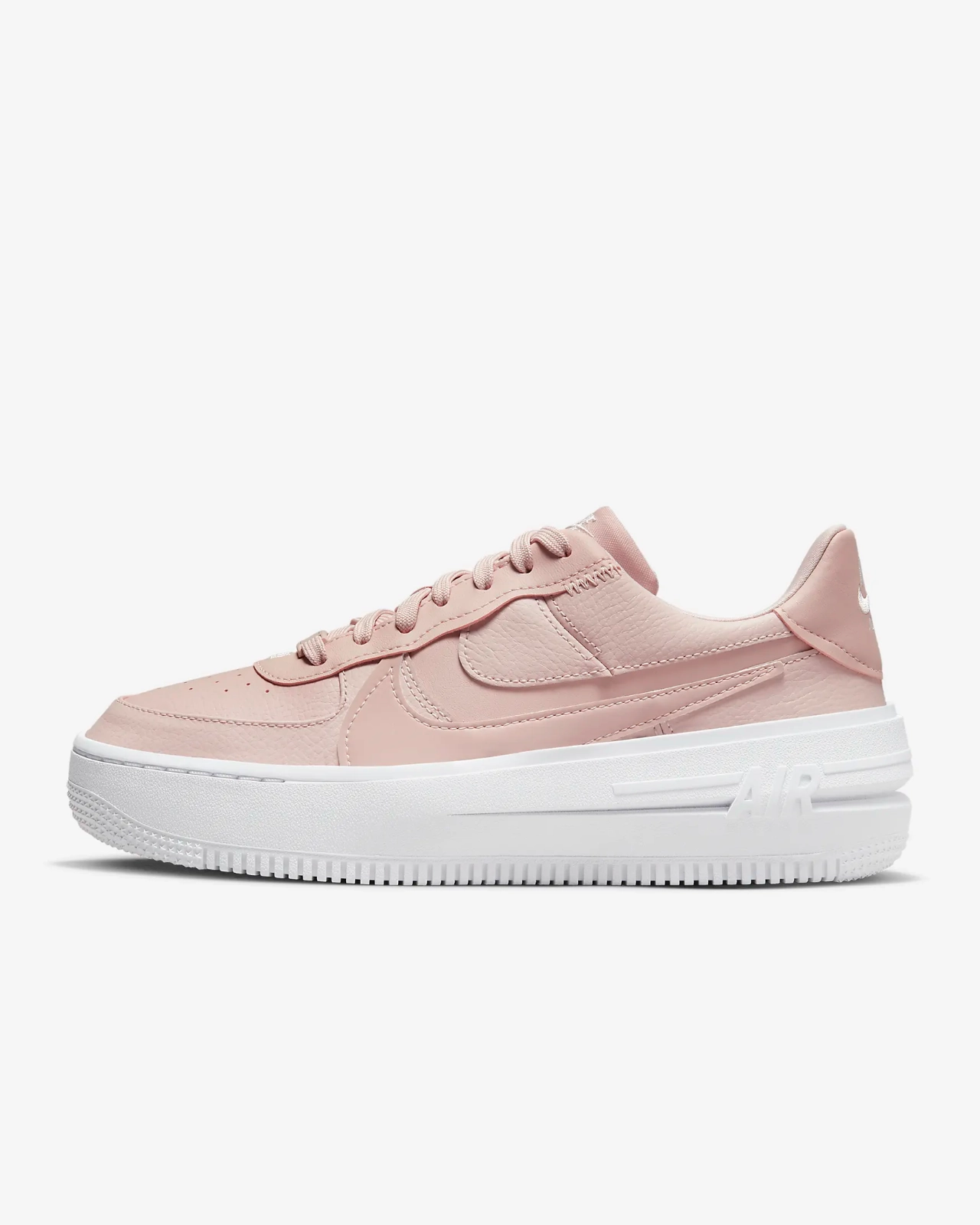 Nike Air Flight Falcon Shoes Nike Air Force 1 PLT.AF.ORM DJ9946-602 Women's Pink White Leather Shoes HAM188
