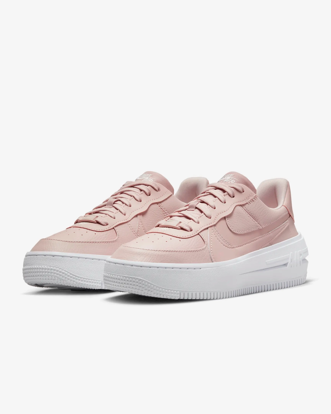 Nike Sale Shoes Nike Air Force 1 PLT.AF.ORM DJ9946-602 Women's Pink White Leather Shoes HAM188