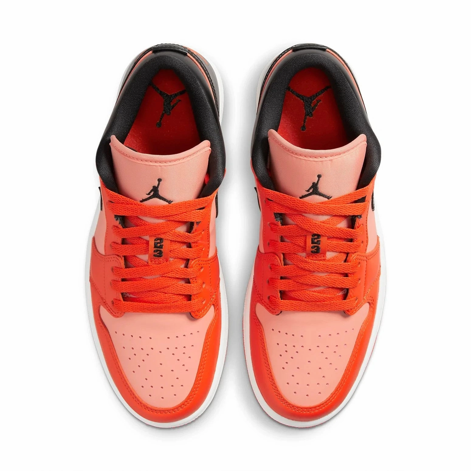 Pandas Nike Shoes Nike Air Jordan 1 Low DM3379-600 Sneakers Women's Orange Black Lifestyle Shoes