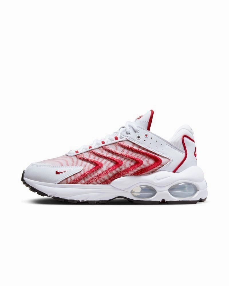 Nike Air Max TW DQ3984-104 Sneaker Men's White Red Lace Up Casual Shoes NR7956 Nike Sb Shoes