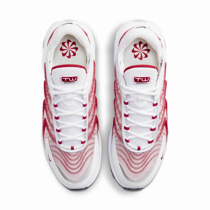 Nike Air Max TW DQ3984-104 Sneaker Men's White Red Lace Up Casual Shoes NR8009 Nike Working Shoes