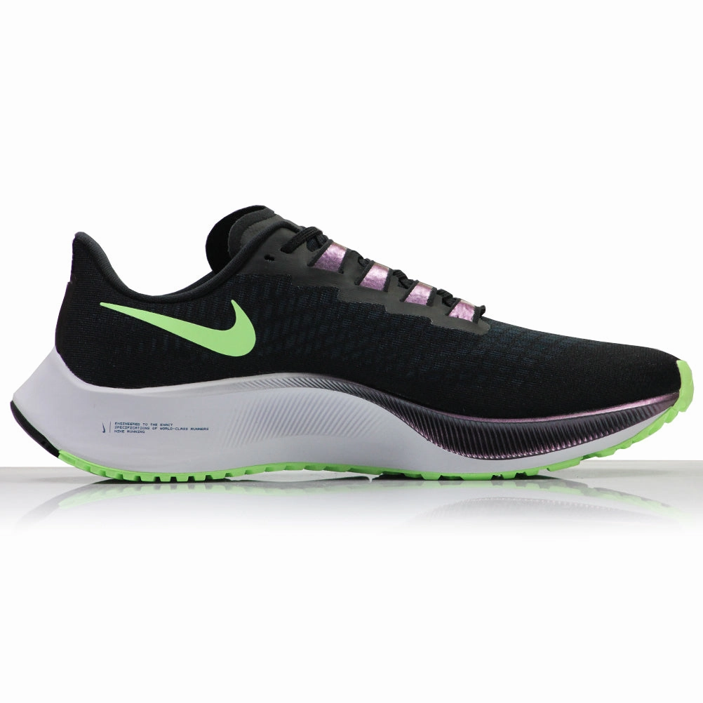 Nike Air Zoom Pegasus 37 Men's Running Shoe - Black/Lime Blast Running Shoes For Excessive Pronation