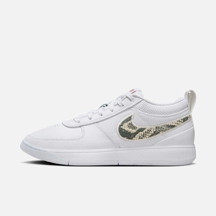 Nike Grade School Dunk Low Shoes Nike Book 1 'Rattlesnake' FJ4249-101 Men's White Leather Basketball Shoes TF5739 (White,9)