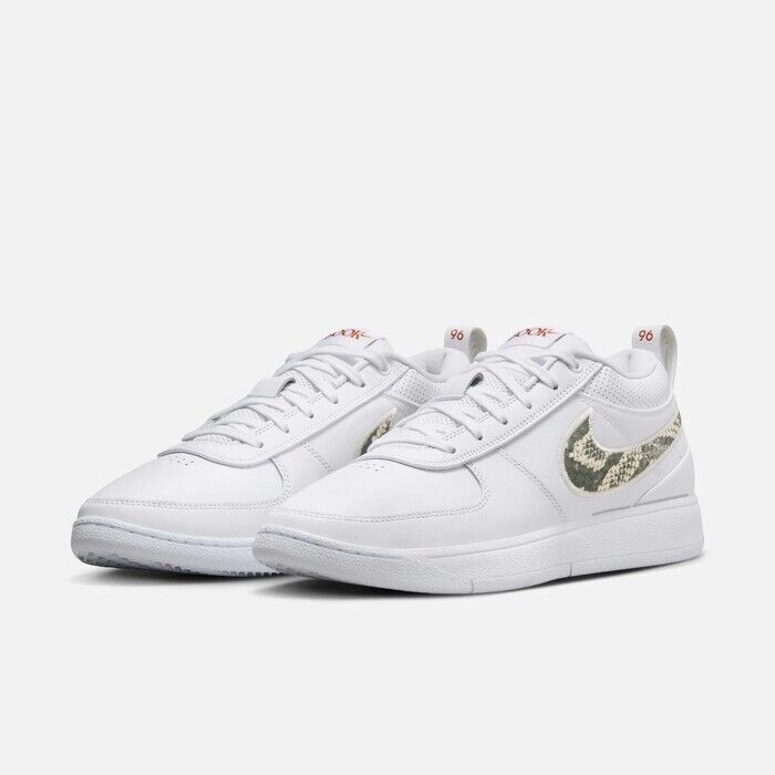 Nike Shoe Near Me Nike Book 1 'Rattlesnake' FJ4249-101 Men's White Leather Basketball Shoes TF5739 (White,9)