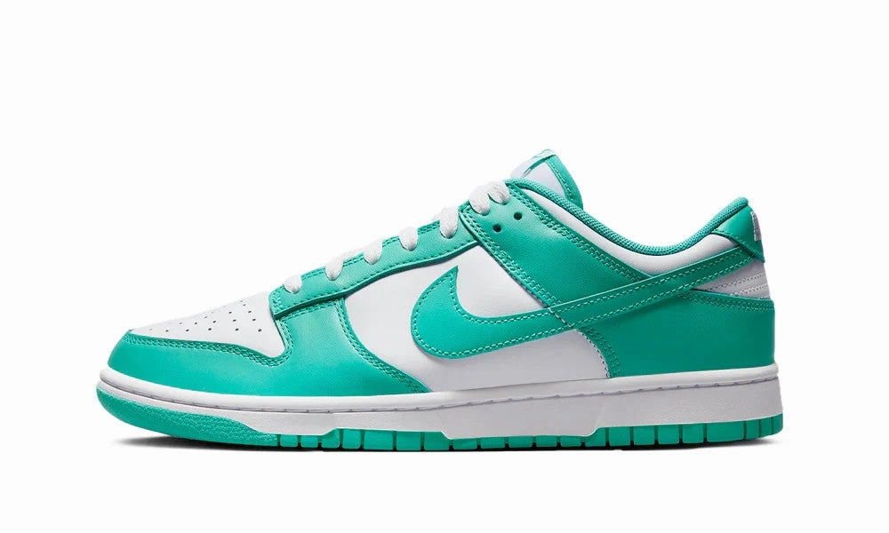 Nike Self Tying Shoes Nike Dunk Low DV0833-101 Sneakers Men's White Clear Jade Leather Casual Shoes