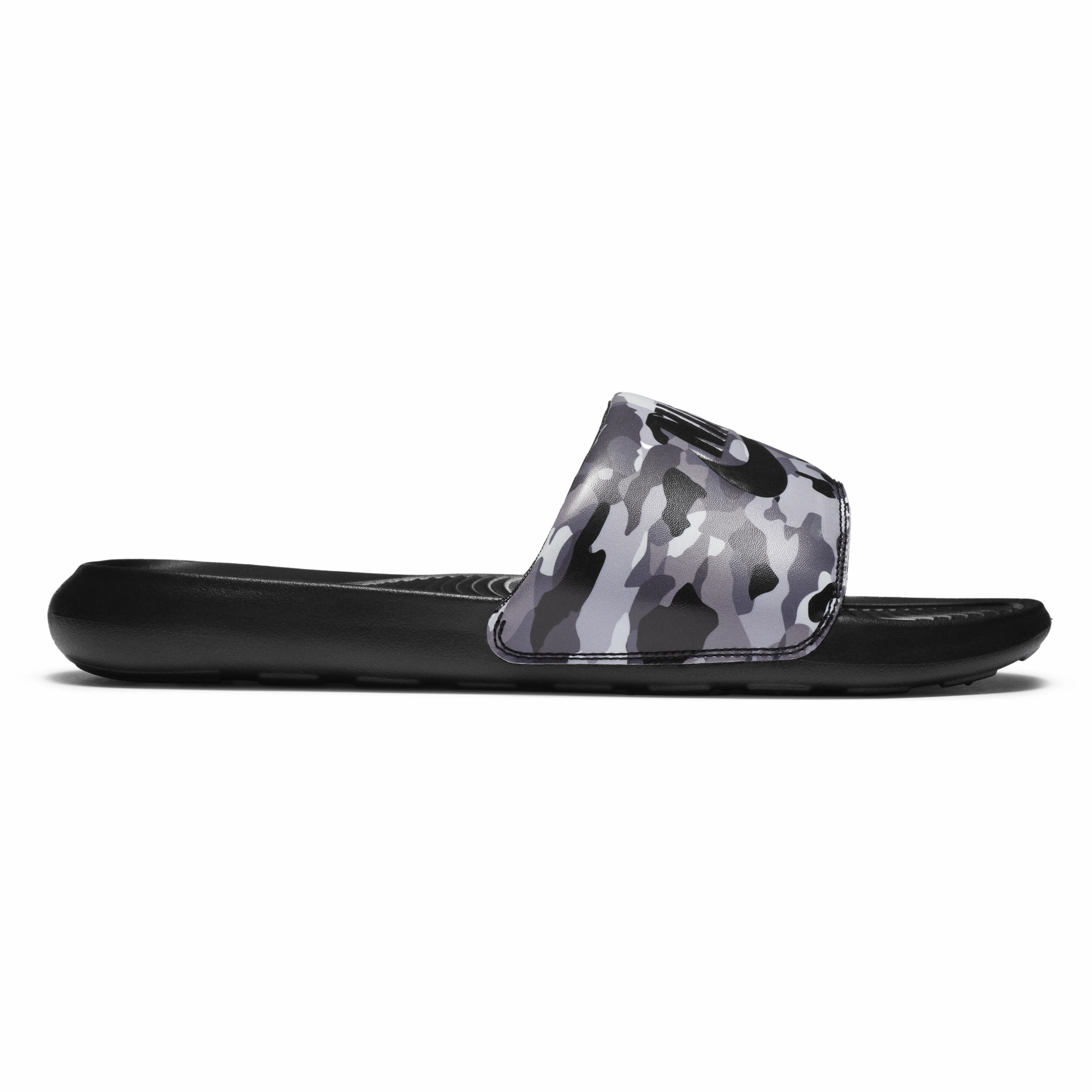 Nike Men's Victori One Slides - Black / Gray Camo Comfort Slide Sandals