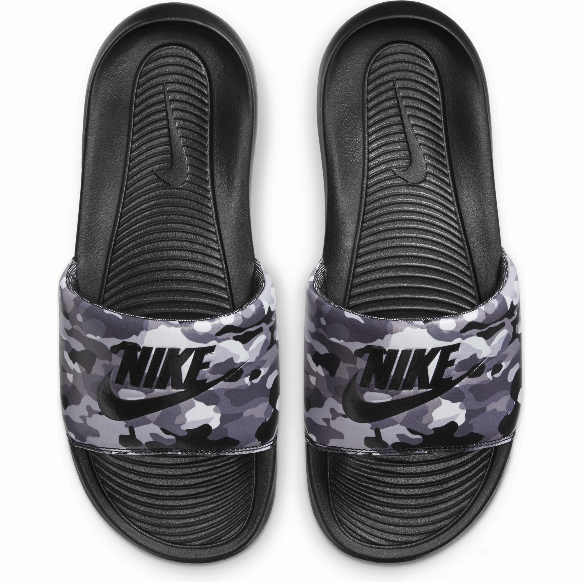 Tecova Slippers Nike Men's Victori One Slides - Black / Gray Camo