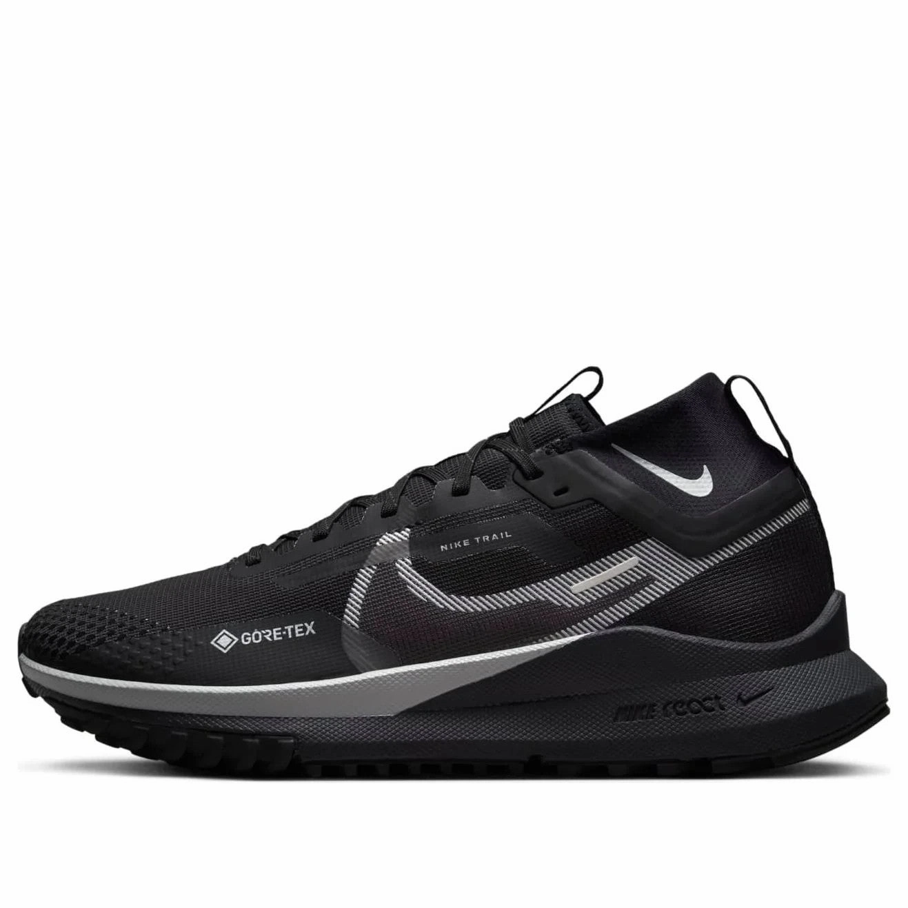 Good Nike Gym Shoes Nike React Pegasus Trail 4 DJ7926-001 Sneaker Men's Black Gore-Tex Running Shoes