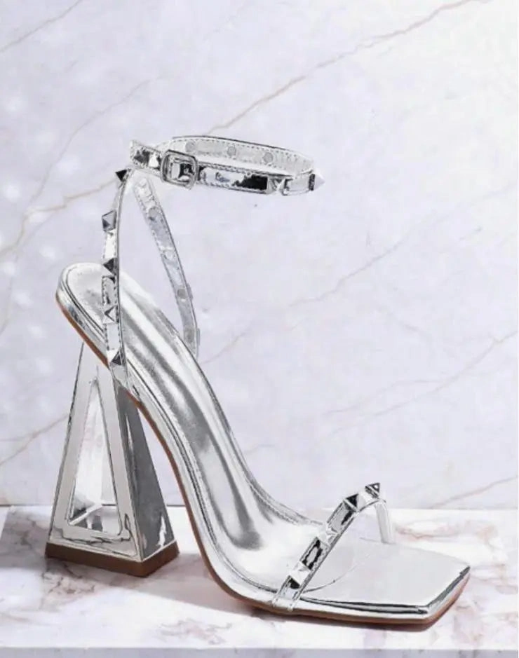 Geometric Gem Studded Heels High Heel Shoes Plantar Fasciitis