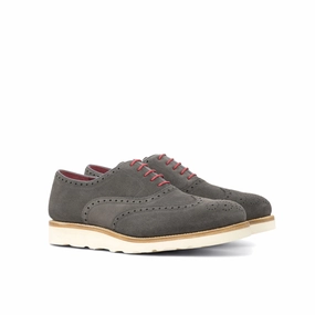 Endrick Ghillie Brogues Casual Brogue Shoes Grey Suede