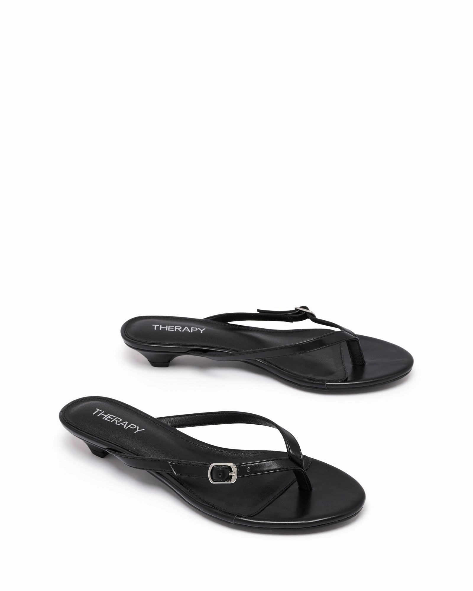 Noir Thong Heel Black Privileged High Heels