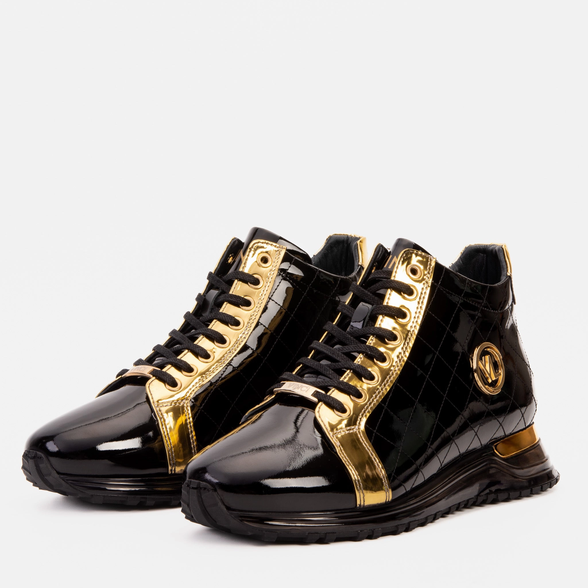 Bling Boots The Prestige Black & Gold  Limited Edition  High-Top Men Sneaker