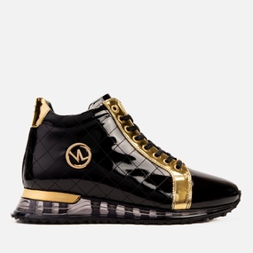 The Prestige Black & Gold  Limited Edition  High-Top Men Sneaker Summertime Boots
