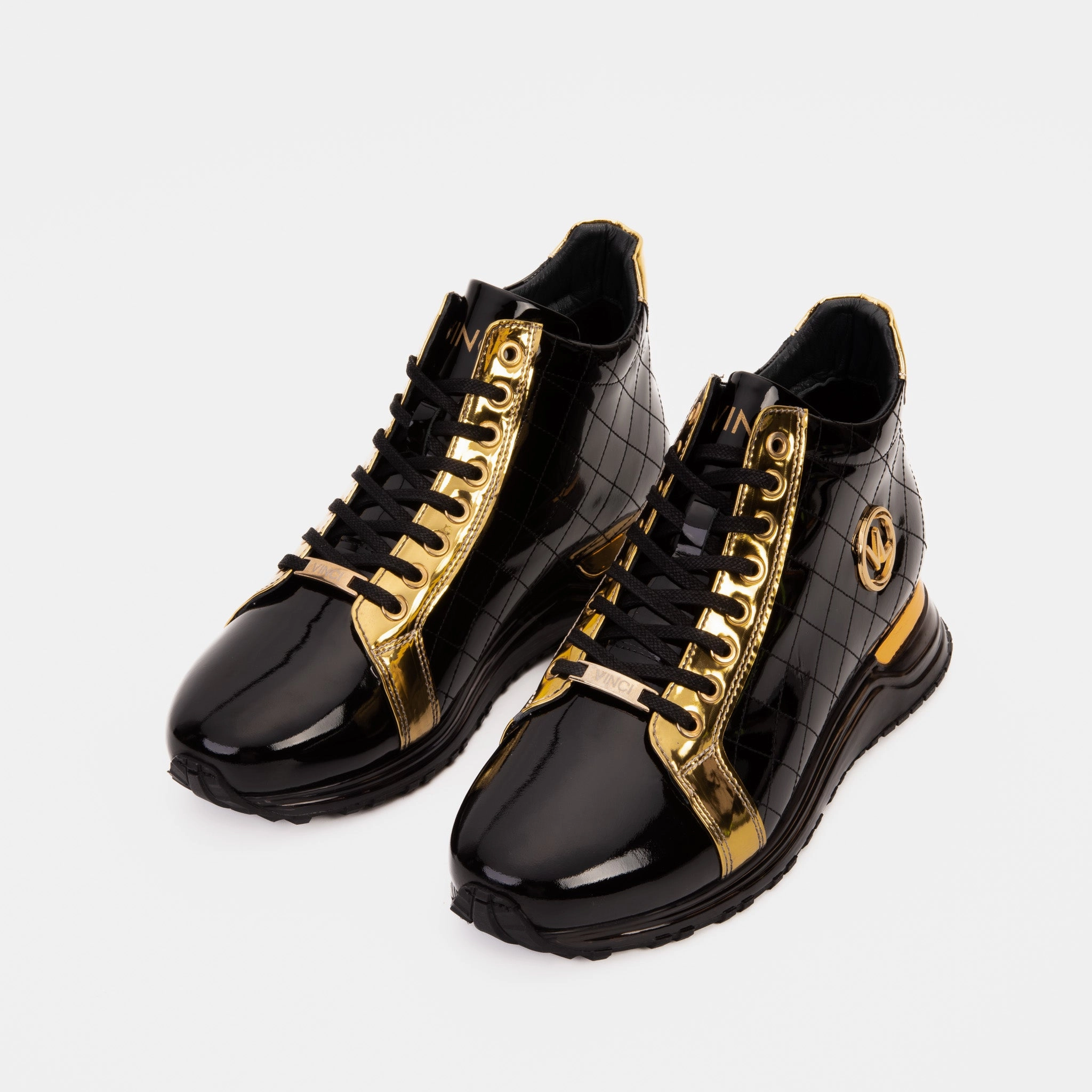 The Prestige Black & Gold  Limited Edition  High-Top Men Sneaker Bertuchi Boots