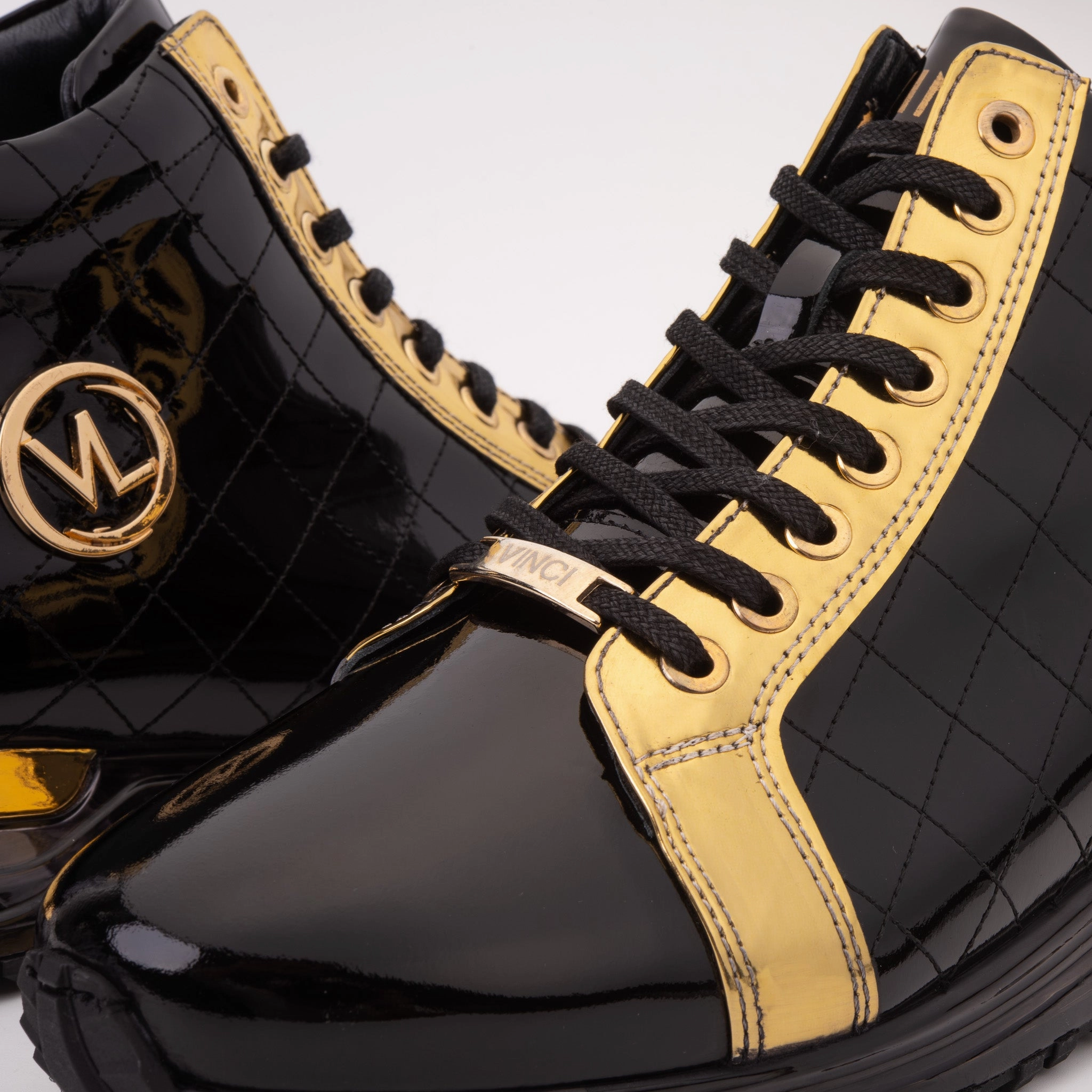 The Prestige Black & Gold  Limited Edition  High-Top Men Sneaker Nacona Boots