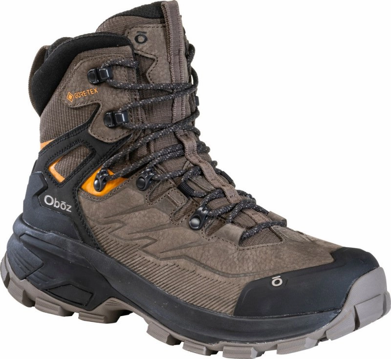 Oboz Men's Bridger Ridge Mid GTX Waterproof - Classic Brown Best Rated Waterproof Hiking Boots