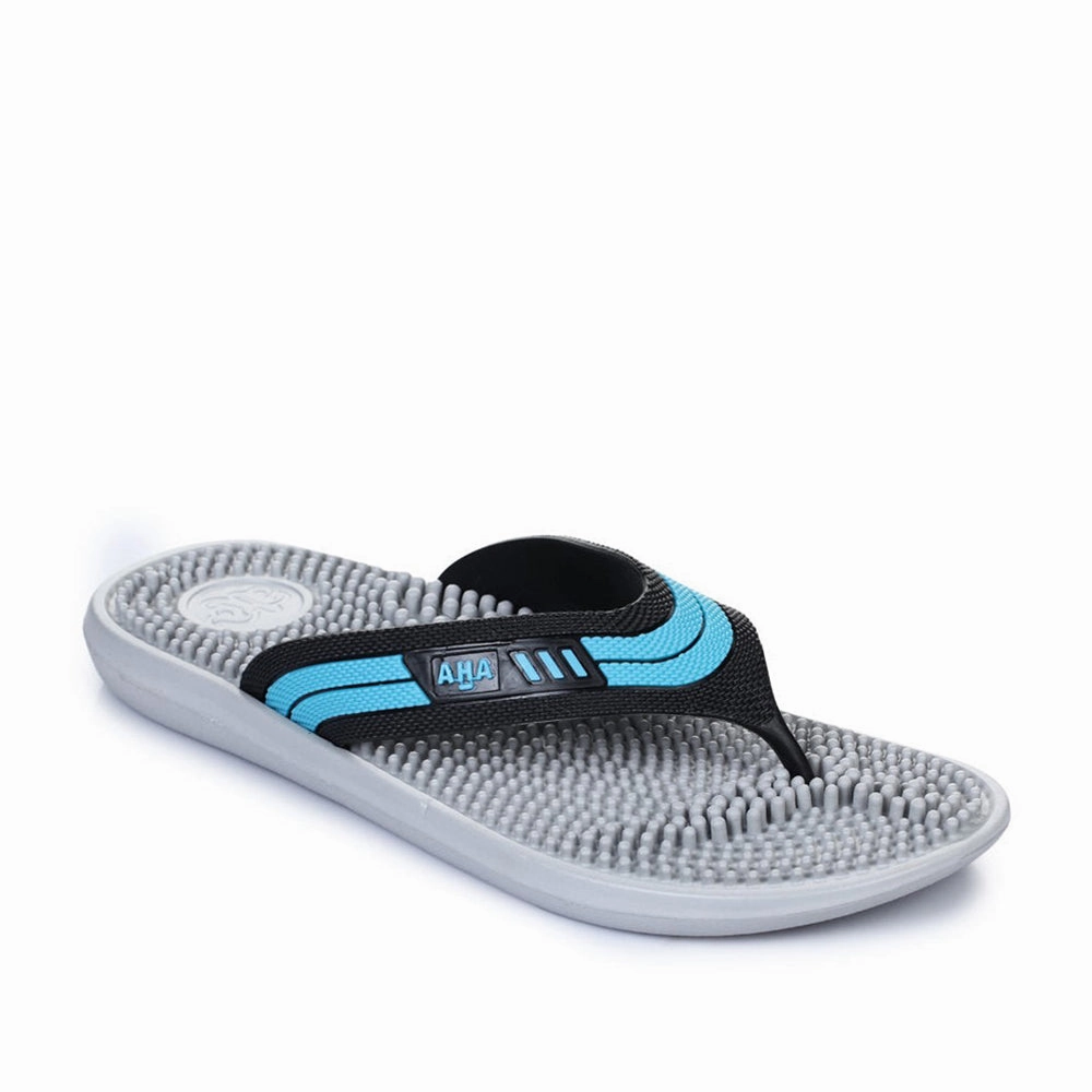 Leather Flip Flops Platform A-HA Casual Grey Flip Flop For Men ACCUPLUS-1 By Liberty