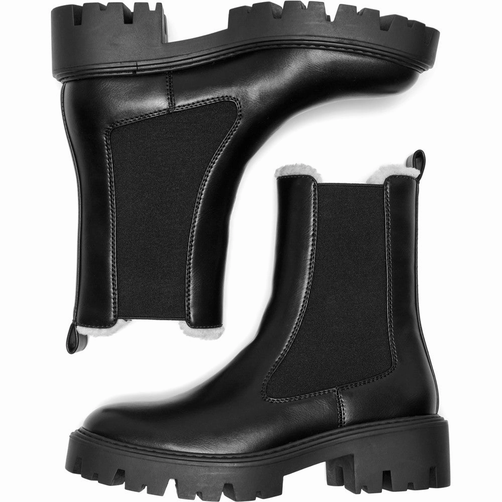 ONLY Betty-9 Warm Lined Boots Chelsea Lug Sole Boot
