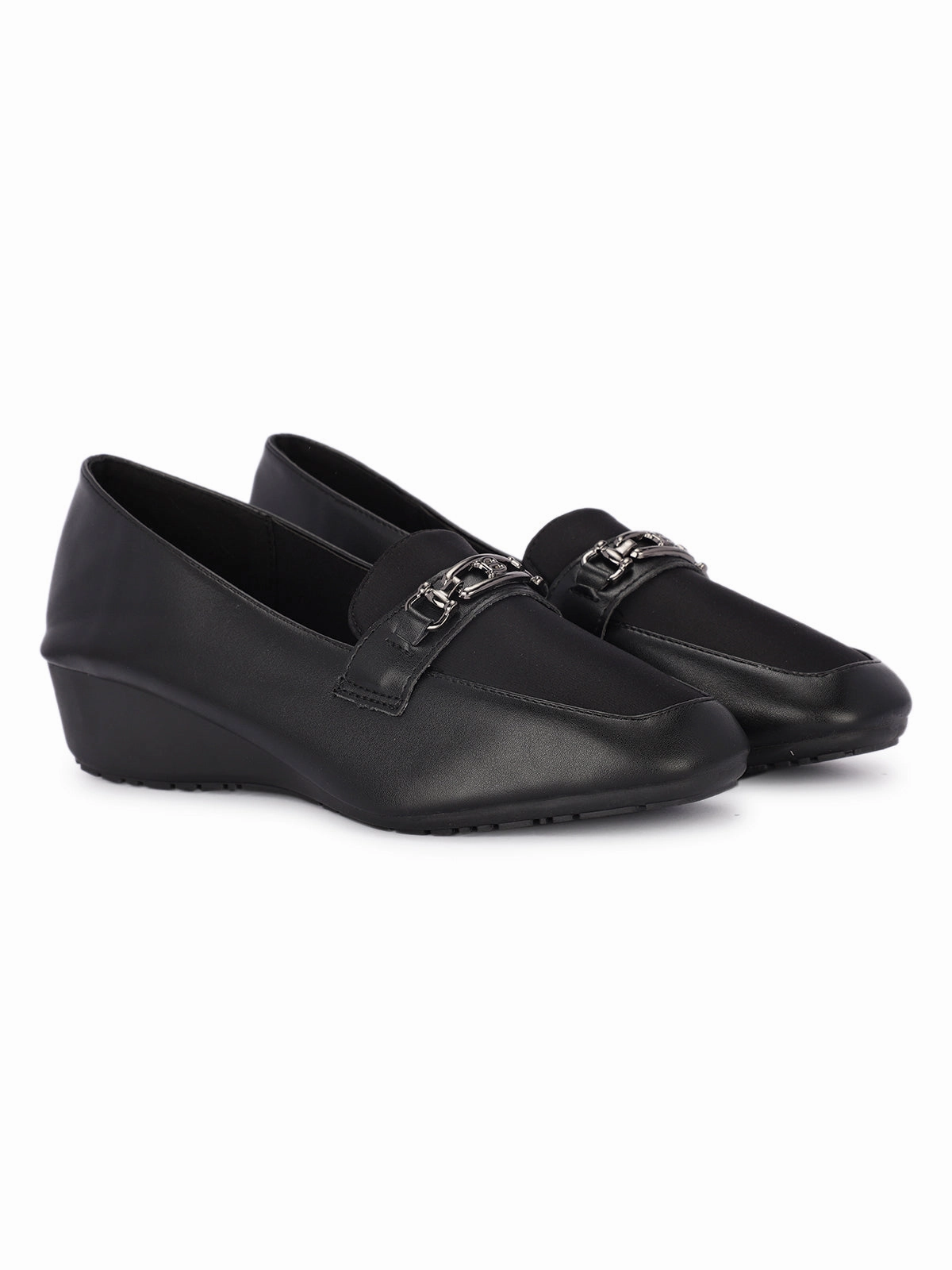 Oria Wedge Cushioned Ballerinas Nubuck Loafers