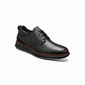 Men's Rafael Lace Up-Black Leather on Black Sole | Samuel Hubbard Genuine Leather Oxfords