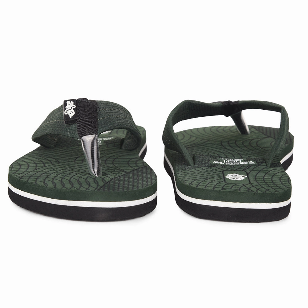 4 Inch Wedge Flip Flops AHA Casual Olive Green Flip Flop For Men ORTHO-20 By Liberty