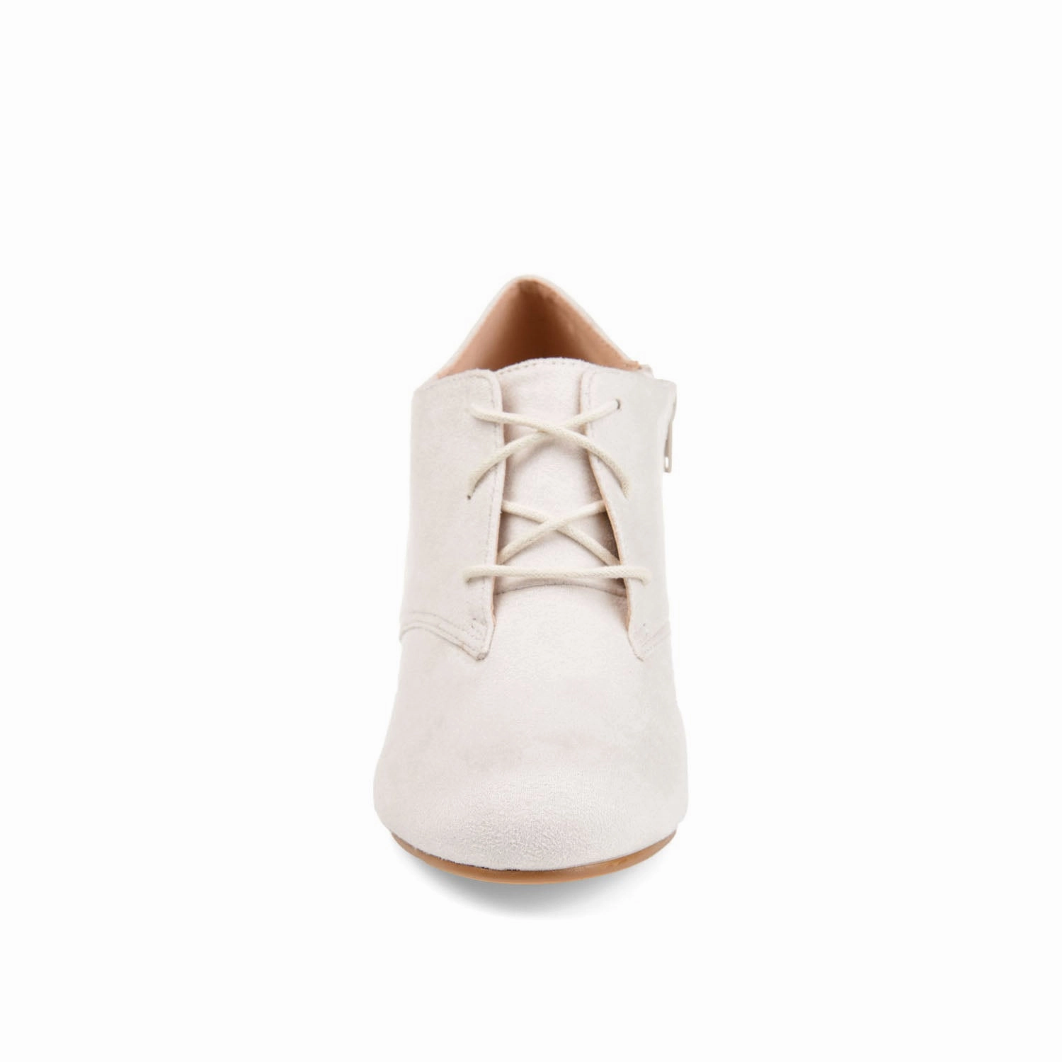 LEONA LACE-UP BOOTIES IN WIDE Ivory Oxford Shirt
