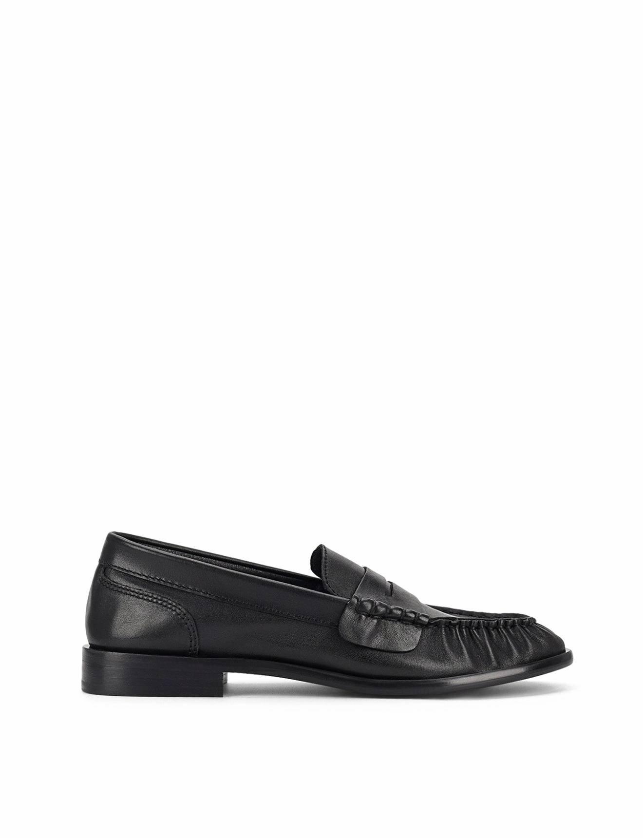 Paddy Loafers - Black Leather And Tan Brogues
