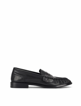 In Brogue Paddy Loafers - Black Leather