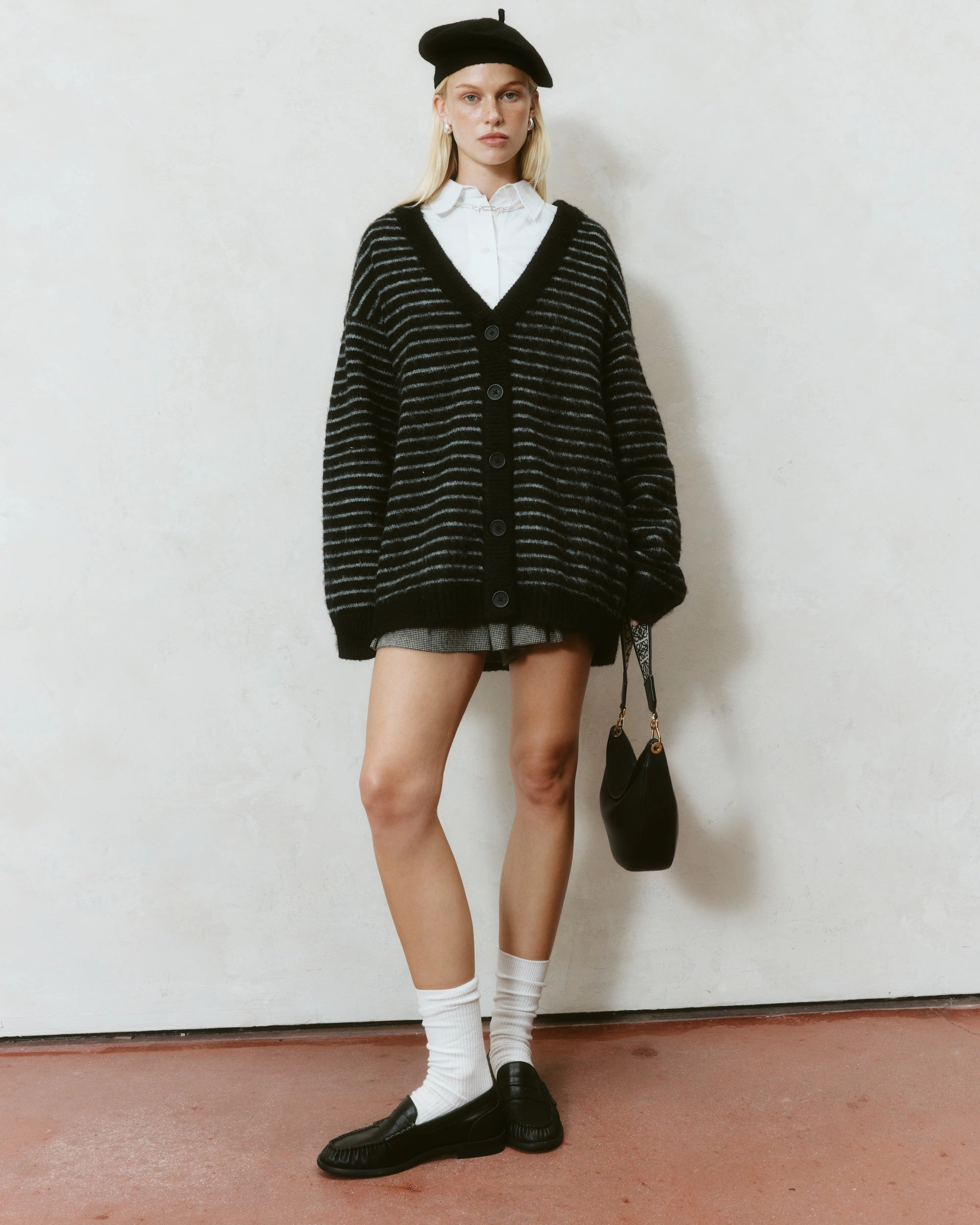 Tuk Mary Jane Brogue Paddy Loafers - Black Leather