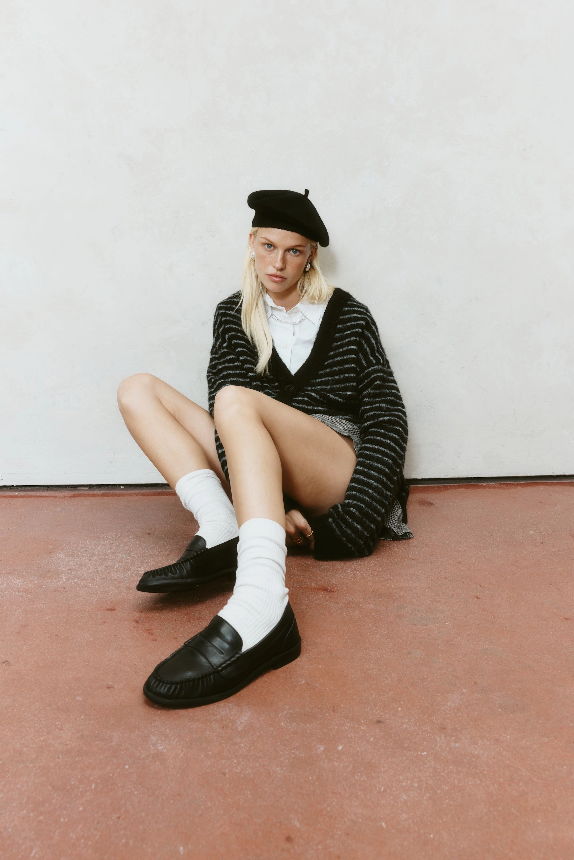 Ankle High Brogues Paddy Loafers - Black Leather